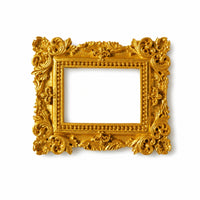 Baroque Frame Miniature Ornate Frame Small Oval for Photographers, Tabletop Decor, Flat Lays