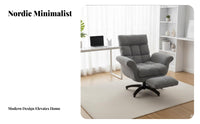 Comfortable Upholstered rotating Chair Soft Upholstery Upholstered Rolling Seat Modern Design Office Furniture Ergonomic spine supportrest for Students, Home Workers, Makeup Users, Dormitory, Bedroom, Study Room, Vanity Area