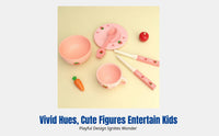 Wooden Pretend Kitchen Accessories for Children Tableware Set Bowl Mug Plate Spoon Educational Toy
