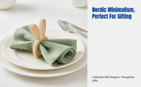 Easter Bunny Wooden Napkin Ring, Nordic Minimalist Table Decor, Home & Hotel