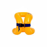 Bright Yellow Inflatable Swim Vest Waist Strap Swim Vest Buckle Swimming Aid Padded
