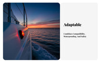 LED Boat Navigation Light Low Power Consumption LED Port and Starboard Light Easy Installation Vehicle Lighting for Fishermen, Yachts, Sailboats