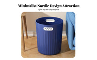 Tooth Design Waste Bin Easy Bag Change Collar Less Trash Can Minimalist Plastic Garbage Can Versatile Use for Office Workers