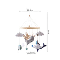 Baby Mobile with Felt Ornaments Ocean-Themed Crib Mobile Hanging for Newborns