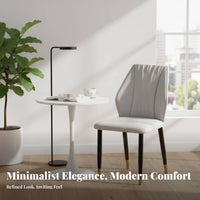 Modern Minimalist Design Cushioned Backrest Side Chair Light Luxury Aesthetic Padded Backrest Chair Soft Upholstered Padding Home Seating adaptable Use for Restaurant Owners, Homeowners, Interior Designers, Dining Room, Kitchen, Cafe