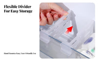 4 Pieces Extendable Partition Clip Expandable Refrigerator Door Shelf Organizer Space Saving Refrigerator Door Divider for Homeowners, Kitchen, Pantry