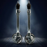 2 Pieces Drum Leg with Caster Adjustable Bass Drum Leg Non-Slip Hardware for Rehearsal Studio