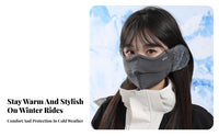 Soft Earmuff Face Cover Ocular Corner Protection Winter Face Cover Earmuffs Integrated Ear Warmer Face Cover 2-in-1 Design