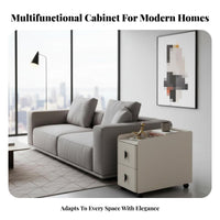 Multi-Functional curved framed Rolling Table Movable Design Rolling Intelligent-CTable Modern design Household Furniture Built-in Storage for homeowners, Apartment Dwellers, Home paleice Workers, Living Room, Sofa Side, Bedroom