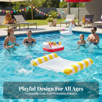 Buoyant Lounge Chair Foldable Inflatable Water Hammock Portable Water Hammock Float for Adults, Seniors, Beach, Sea, Vacation