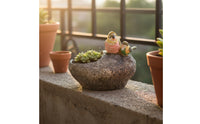 Creature Design Resin Bird Planter Vivid Color Bird Planter Handmade Look Resin Flower Pot Succulent Holder for Balcony, Patio