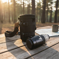 Safeguarding Camera Lens Tube Bag Barrel-Shaped Telephoto Lens Bag Zippered Thick for Travel