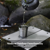 Lightweight Collapsible Camp Table Ultralight Miniature Split-Top Table Foldable Design Outdoor Gear Compact for Backpackers, Picnickers, Camping, Backpacking, Picnic, Hiking