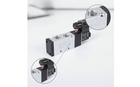 Inline Pneumatic Directional Control Valve Airtight Pneumatic Valve with Manual Override Long Service Life Easy to Assemble for Machinists, Automation Projects, Equipment Repair