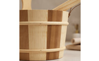 Sauna Bucket and Ladle Set Wood Sauna Bucket with Ladle Traditional for Spa Owners, Steam Room