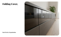 TV Cabinet Wear-Resistant Surface Short Throw Display Unit Cabinet Built-in Cable Management Modern Floor TV Console for Home Theater Enthusiasts