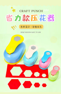 Hexagon Paper Punch DIY Shape Hole Puncher Effort-Saving Quilting Tool