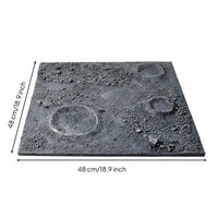 Finished Product Moon Surface Display Base Detailed Texture Cratered Terrain Model Stand for Action Figure Collectors