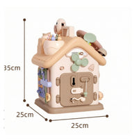 Play House Interactive Activity House Multi Functional Busy Board Toy for Infants, Playroom