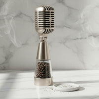 Pepper Mill Pepper Shaker Decorative Design MIC Shaped Seasoning Shaker with Handle Table Accessory for Kitchen Counter