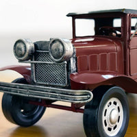 Hand-Painted Vintage Pickup Truck Model Handmade Metal Pickup Truck Retro Look Home Decor Decorative
