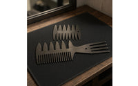 2 Pieces Stainless Steel Styling Comb Flat Design Wide Tooth Styling Comb Rust Resistant Beauty Tool