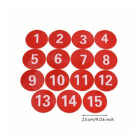 15 Pieces Training Discs Numbered Discs Thin Poly Spots for Athletes