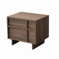 Minimalist Design Black Two-Drawer End Table Sturdy Construction Nightstand Long-Lasting Bedroom Furniture Multi-Purpose for Apartment Dwellers, Homeowners, College Students, Home, Living Room, Entryway, Office