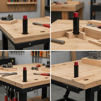 Spring-Loaded Workbench Stop with Push-Top Compact Spring-up Bench Dog Slimline Positioning Plug Stable for Woodworkers, Woodworking Tables