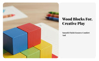 Spatial Awareness Development Geometric Learning Blocks Logical Thinking Skills Wooden Cube Blocks Unrestricted-Ended Play for Homeschool