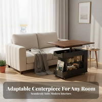 Space Saving Adjustable C-Shaped Table Mobile Design Household Furniture Foldable Top Multi-Purpose for Small Apartment Dwellers, Students, Remote Workers, Living Room, Balcony, Bedroom, Home Office