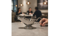 Sauce Boat Server Polished Gravy Boat Controlled Pouring Gravy Pitcher for Thanksgiving, Table Service