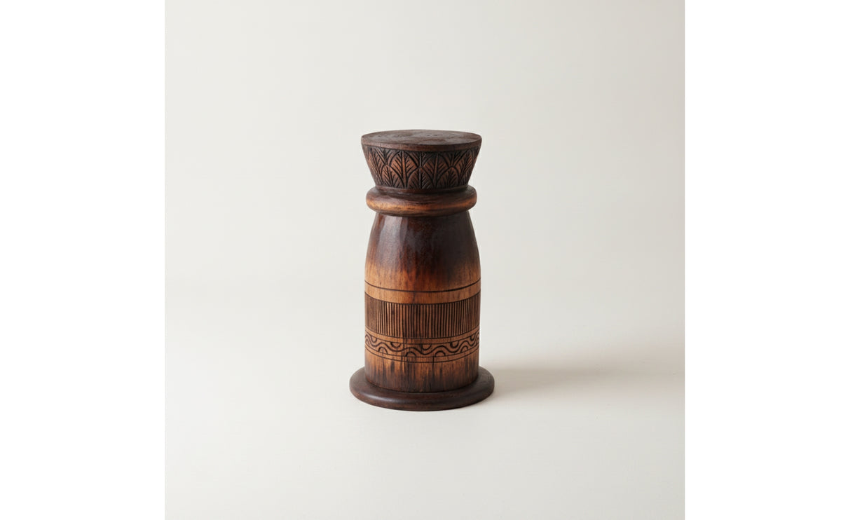 Side Table Handcrafted Tea Table Carved Display Rack for Living Room, Bedroom, Reading Corner