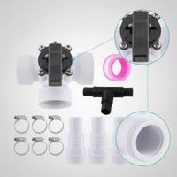 Corrosion-Resistant Three-Way Diverter Valve Threaded 3-Way Diverter Valve Manual Hose Adapter with Hose Clamps Universal for DIYers