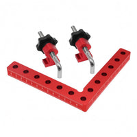 3 Pieces Red Finish 90-Degree Positioning Clamp Black Knobs 90 Degree Clamp Easy to Use Clamping Square Rust Resistant for Woodworkers