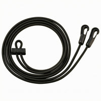 Snap Hooks Braided Rope Rein Black Equestrian Reins Flexible Bridle Accessory Round Profile