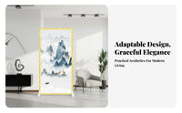 New Chinese Design Single Panel Partition Movable Single-Panel Art Screen Mobile Room Divider Light Luxury Aesthetic for Interior Designers, Office Workers, Business Owners, Entryway, Studio Apartment, Bedroom, Restaurant