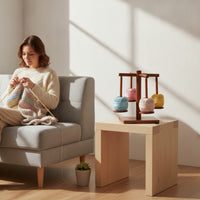 Wooden Yarn Holder with Rotating Arms Tangletangle-Resistant Yarn Holder with Spindles Organizer Tabletop Craft Tool Stable