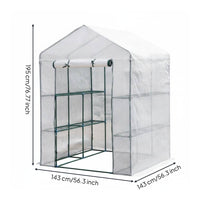 Heat Retention PE Greenhouse Tent Easy to Assemble Walkplant House Movable Portable Greenhouse Space Saving for Winter, Outdoor