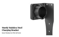 J1772 EV Wall Mount Holder Space Saving Design Stainless Steel EV Charging Cable Hanger for Outdoor