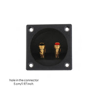 Binding Posts Speaker Terminal Plate Black Square Speaker Terminal Recessed Audio Hardware Mounting Holes for Installation