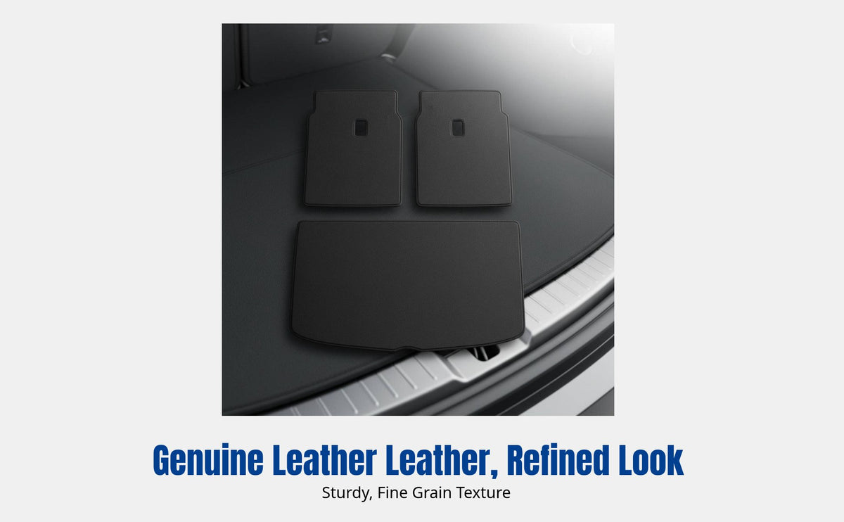 Genuine Leather Trunk Mat for Electric Vehicle Model YL, Full Coverage, Interior Accessory, Easy to Clean