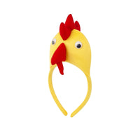 Red Beak Chicken Costume Headband Curved Band Chicken Headband Easy to Wear Dress-up Gear Cute