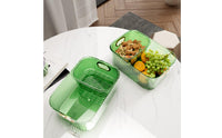 Light Luxury Design Multi-Grid Fruit Plate High Clarity Double Layer Snack Box Easy to Clean for Bedroom, Car
