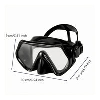 Nose Pocket Single Lens Dive Mask Tempered Glass Scuba Diving Mask Side Buckles Underwater Gear for Adults, Snorkeling