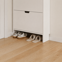 Slim Shoe Box, Flip-Type, Shoe Cabinet, Slim, Entrance Storage, Shoe Box, For Rental, Apartment, Warm White