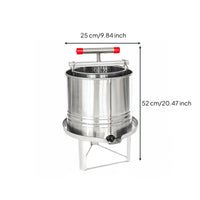 Splash Guard Stainless Steel Honey Press Efficient Separation Manual Honey Press Large Capacity for Beekeepers, Home Brewers, Kitchen, Farm
