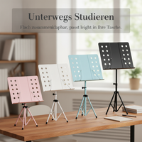 Portable Adjustable Book Stand for Study and Reading, Ergonomic Desktop Document Holder for Students