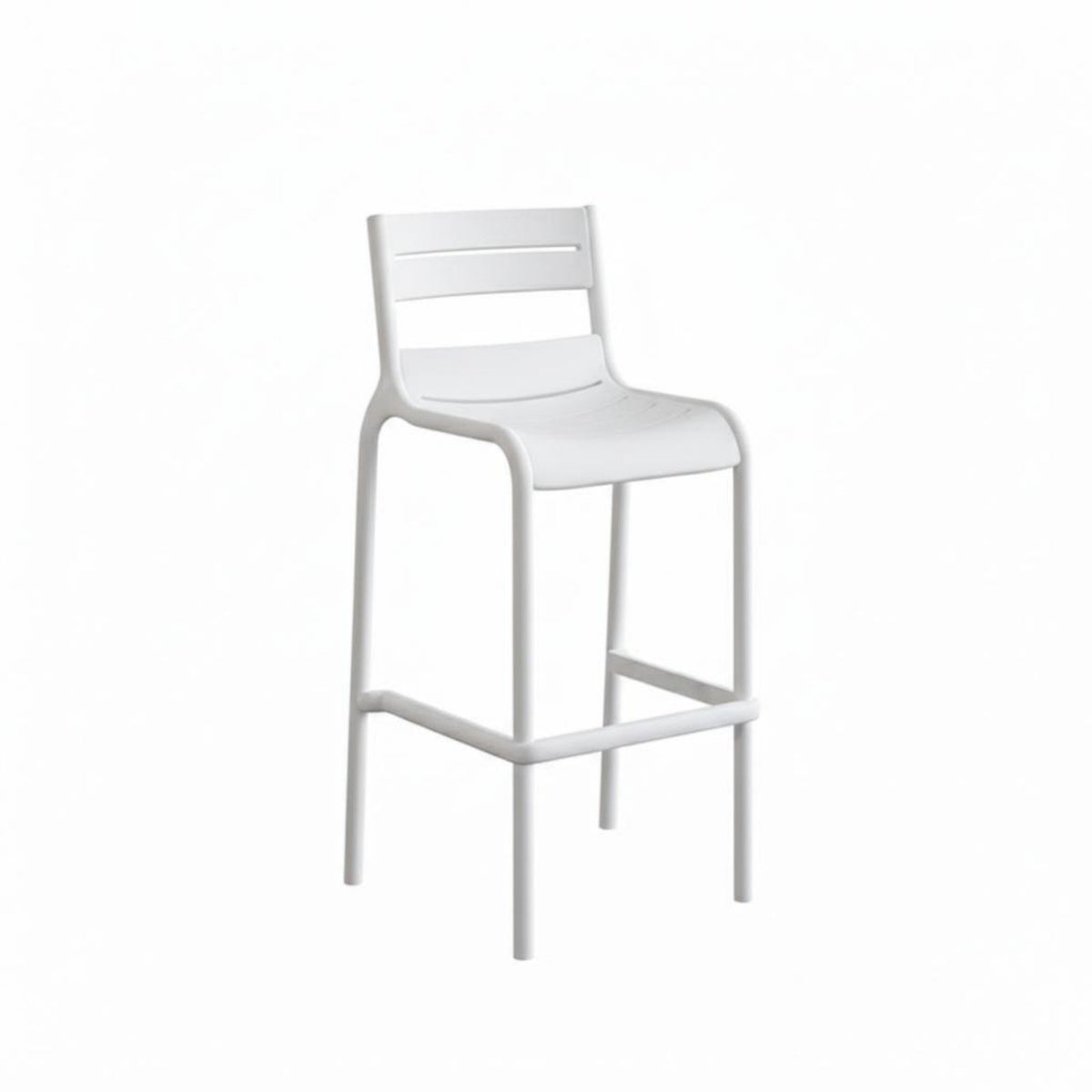 Indoor & Outdoor Use Plastic Bar Stool with Backrest Long-Lasting Modern Bar Stool Wear-Resistant Minimalist High Chair Sturdy Construction for Cafe Owners, Homeowners, Adults, Patio, Restaurant, Home