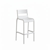 Indoor & Outdoor Use Plastic Bar Stool with Backrest Long-Lasting Modern Bar Stool Wear-Resistant Minimalist High Chair Sturdy Construction for Cafe Owners, Homeowners, Adults, Patio, Restaurant, Home